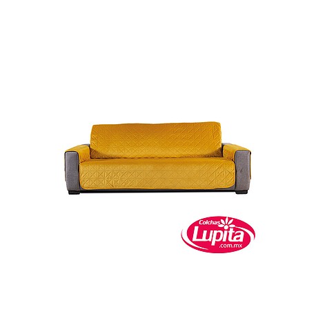 PROTECTOR DE SALA SOFA MOSTAZA VELVET (Vianney)