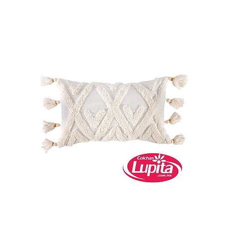FUNDA DE COJIN RECTANGULAR MUMBAI BEIGE (Vianney 23)
