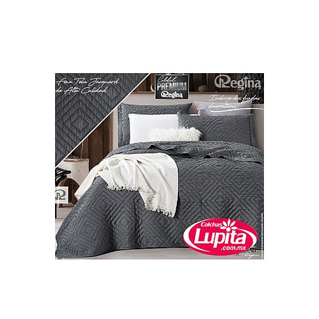 SET EDREDON JACQUARD NORUEGA MAT/QS (Regina)
