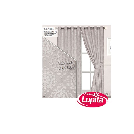 JUEGO DE CORTINAS GENTIL GRIS (Aprezzio)