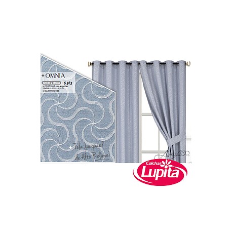 JUEGO DE CORTINAS OMNIA PLUMBAGO (Aprezzio)