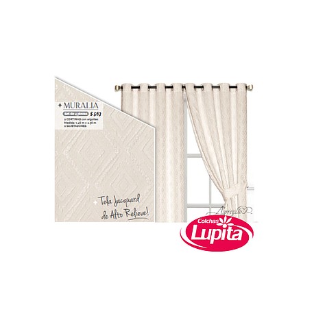 JUEGO DE CORTINAS MURALIA PERLA (Aprezzio)