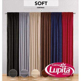 JUEGO DE CORTINAS SOFT NEGRO  (Elefantito)