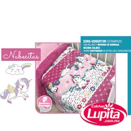COBERTOR ESTAMPADO NUBECITAS CUNERO (Regina)