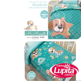 COBERTOR BORDADO MI MASCOTA CUNERO (Regina)