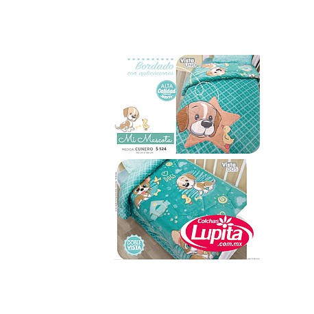 COBERTOR BORDADO MI MASCOTA CUNERO (Regina)