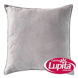 FUNDA DE ALMOHADA EUROPEA XL PANA GRIS (Vianney)