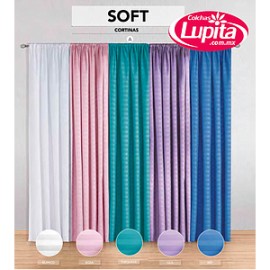 JUEGO DE CORTINAS SOFT TURQUESA  (Elefantito)