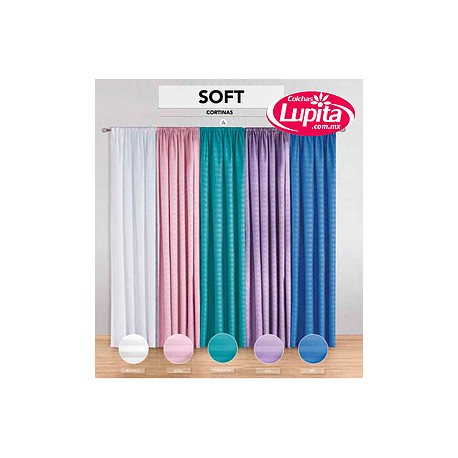 JUEGO DE CORTINAS SOFT ROSA  (Elefantito)