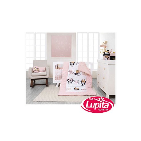 SET DE EDREDON CUNA ADORABLE MINNIE (Chiquimundo)